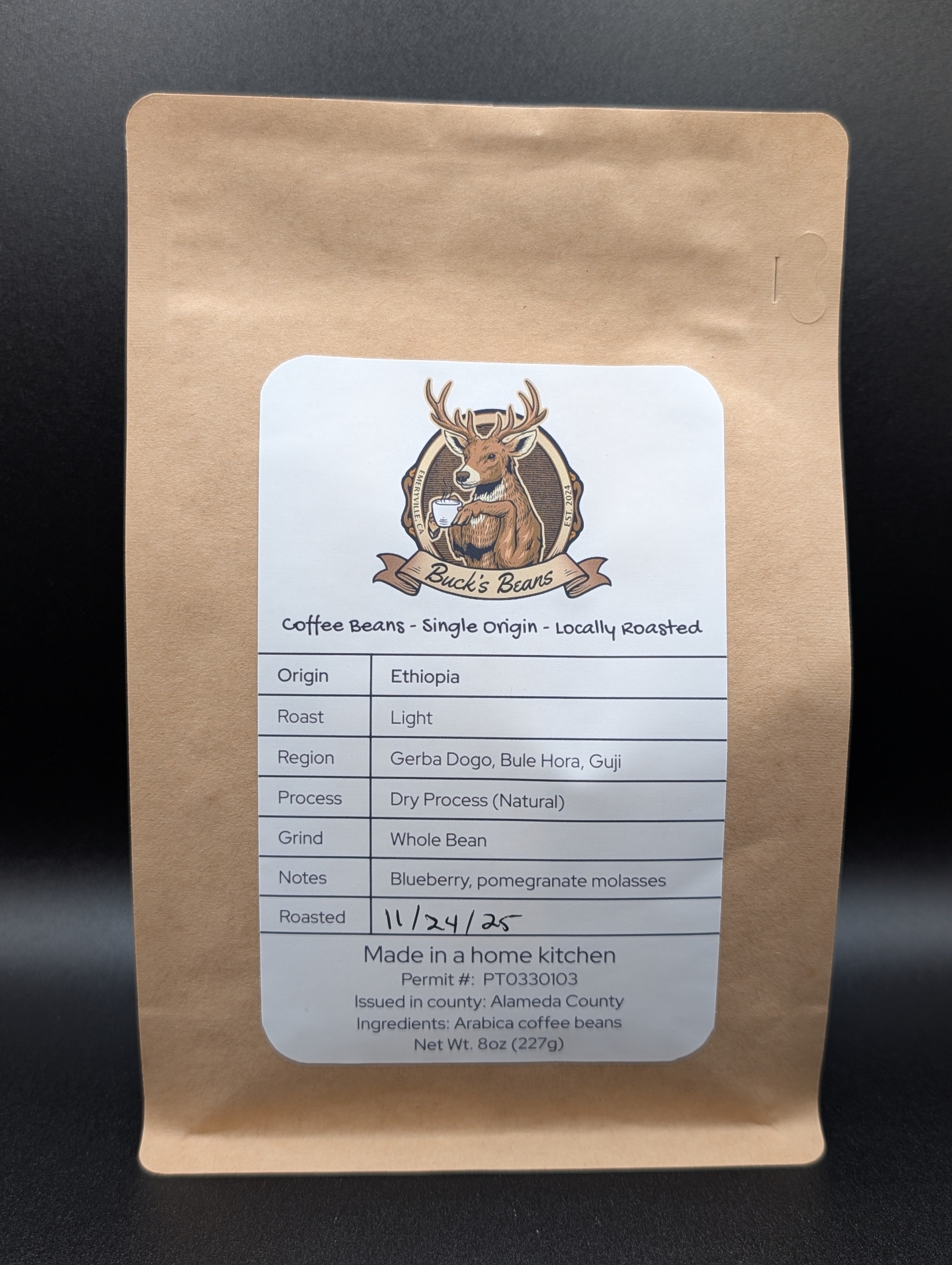 Ethiopia (Gerba Dogo, Bule Hora, Guji) Dry Process